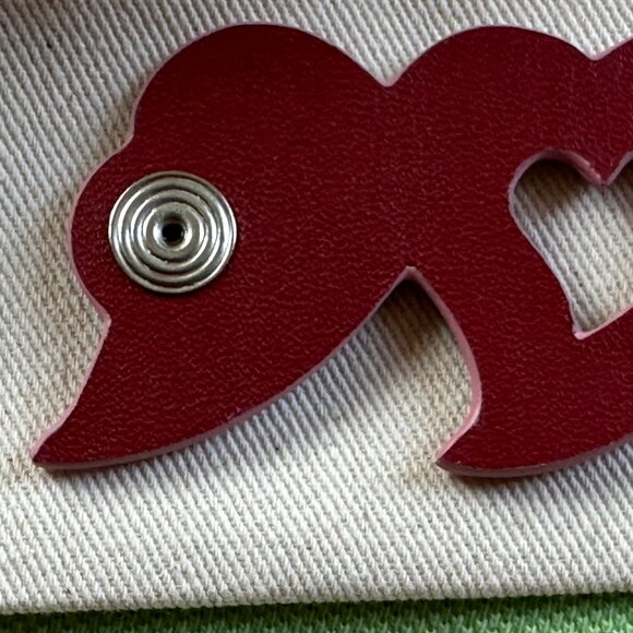 COACH COACHTOPIA HEART CORD HOLDER UPCRAFTED LEATHER+DUST BAG&BOX:NWT 1941 RED - Picture 9 of 16